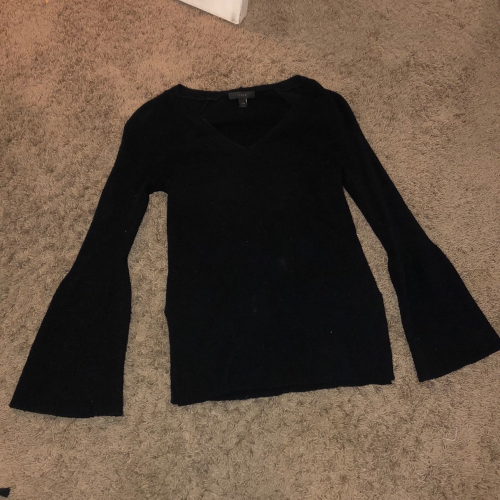 Cute black V neck J Crew sweater